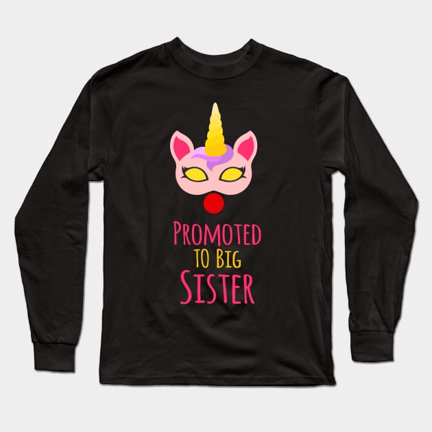 Promoted to Big Sister Long Sleeve T-Shirt by WildZeal